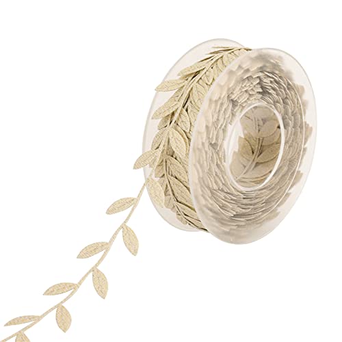 BUMMPI 1 Rolle Blatt Band Handwerk künstlich grün golden Herbstblätter Trim Bänder Geschenke Verpackung Hochzeit Kinder Dusche Dekorationen von BUMMPI