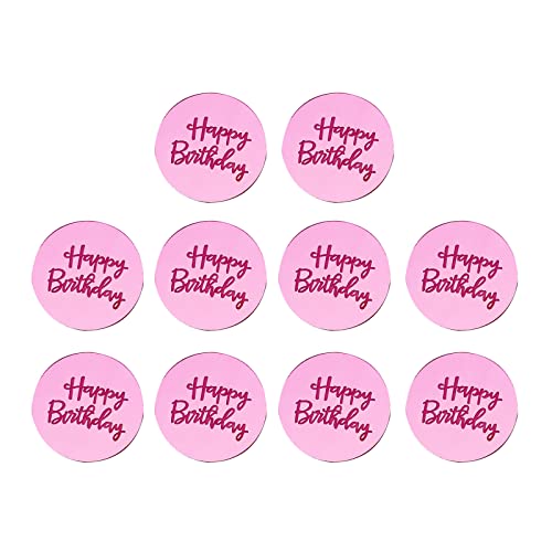 BUMMPI 10 Stück Acryl-Kuchenaufsätze "Happy Birthday", dekorative Ornamente, Basteln, Dekoration, Hochzeit, Urlaub, Zubehör von BUMMPI