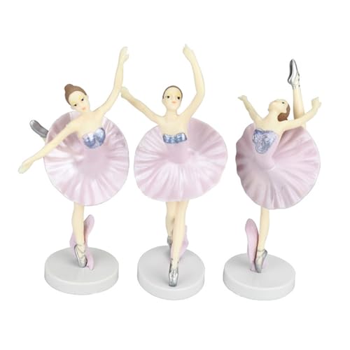 BUMMPI Ballett-Mädchen-Kuchendekorationen, Ballerinas, Kuchendekoration, perfekt für Prinzessin, Hochzeit, Geburtstag, 3 Stück von BUMMPI