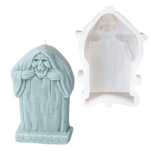 BUMMPI Halloween-Silikonformen, Totenkopf-Formen, Kürbisduft, Gießformen, Ornament-Formen für Urlaubsdekorationen von BUMMPI