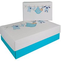 2 BUNTBOX Baby Boy M & L Geschenkboxen-Set weiß von BUNTBOX