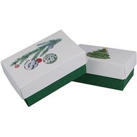 2 BUNTBOX Weihnachten L Geschenkboxen-Set weiß von BUNTBOX