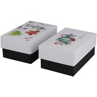 2 BUNTBOX Weihnachten L Geschenkboxen-Set weiß von BUNTBOX