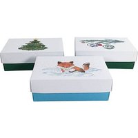 3 BUNTBOX Weihnachten M Geschenkboxen-Set weiß von BUNTBOX