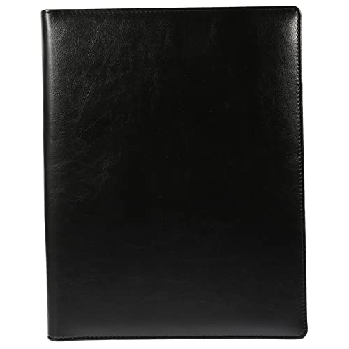 BUTIFULSIC Mappe Datei Zubehör Bürobedarf Organisatoren Für Haushaltspapier Kartenspeicherordner Organisator Aus Papier Dokumentenhalter Professioneller Binder Kartenordner A4 Ordner Pu Black von BUTIFULSIC