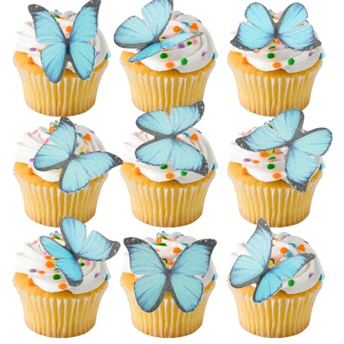 Der 450pcs essbare Schmetterlinge für Kuchen dekorieren Waferpapier Schmetterlinge 1,7 × 1,37 Zoll Schmetterling Kuchen -Topper 3 Farben Schmetterling Cupcake Topper für Hochzeiten Geburtstagsfeier Cu von BUTORY