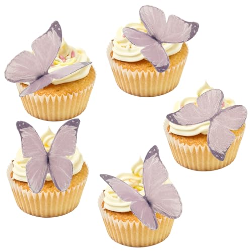 Der 450pcs essbare Schmetterlinge für Kuchen dekorieren Waferpapier Schmetterlinge 1,7 × 1,37 Zoll Schmetterling Kuchen -Topper 3 Farben Schmetterling Cupcake Topper für Hochzeiten Geburtstagsfeier Cu von BUTORY