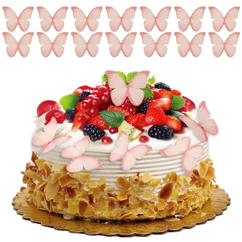 Der 450pcs essbare Schmetterlinge für Kuchen dekorieren Waferpapier Schmetterlinge 1,7 × 1,37 Zoll Schmetterling Kuchen -Topper 3 Farben Schmetterling Cupcake Topper für Hochzeiten Geburtstagsfeier Cu von BUTORY