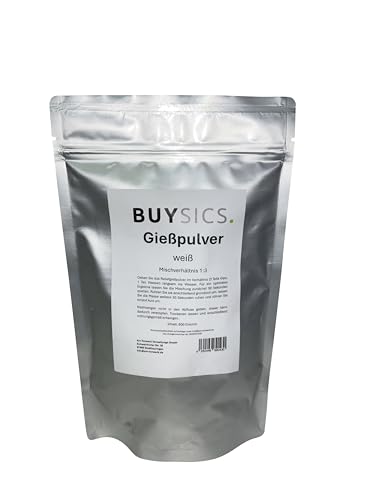 Gießpulver - weiß - 800 Gramm - Gießmasse als Keramikpulver (weiß, 800 Gramm) von BUYSICS