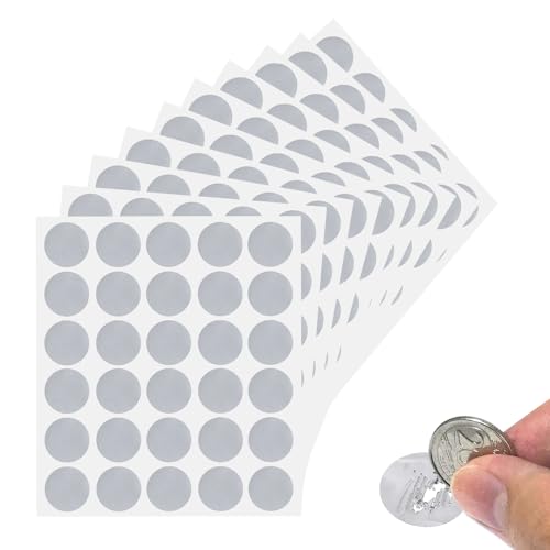 BUZIFU Rubbelaufkleber 100 Stück Rubbellose Selber Machen Runde Rubbelsticker Rubbeletiketten Rubbel Aufkleber Silber Überraschungen Scratch Sticke für Gutschein Party DIY Geschenk Reisegutschein von BUZIFU