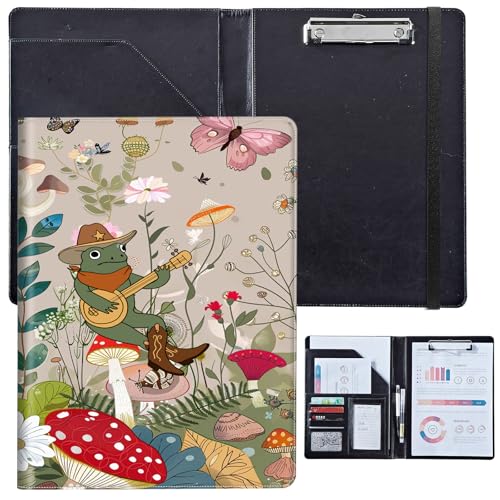 PU-Leder-Portfolio für Damen, Lebenslauf-Mappe für Vorstellungsgespräche, professioneller Business-Organizer mit Dokumentenhalter, Kartenfächern und Stiftschlaufe, passend für Klemmbrett im A4-Format PU-Leder-Portfolio für Damen, Lebenslauf-Mappe für Vorstellungsgespräche, professioneller Business-Organizer mit Dokumentenhalter, Kartenfächern und Stiftschlaufe, passend für Klemmbrett im A4-Format von BVCLKJPOI