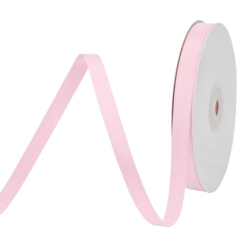 BVIEAKD 10mm breit 45m Long Double Face Pink Satin Ribbon Stoffband für Geschenkverpackungen Sehr geeignet für Hochzeiten Dekoration Blumenstrauß Ballons Kunsthandwerk Nähen Haarschleife Einladung von BVIEAKD