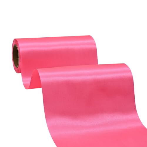 BVIEAKD Breite Peach Pink Satinband 15cm x 22m Solid Fabric Band zum Schneiden Zeremonie Kit Grand Opening Hochzeit Geburtstag Party Dekoration Bögen Stuhl Schärpe von BVIEAKD