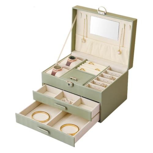 BVXHZOTB Schmuck-Aufbewahrungsbox, Kreative Und Modische Schmuckschatulle Mit Schloss, Hochwertige Exquisite Aufbewahrungsbox, Nur Schmuckschatulle(H) von BVXHZOTB