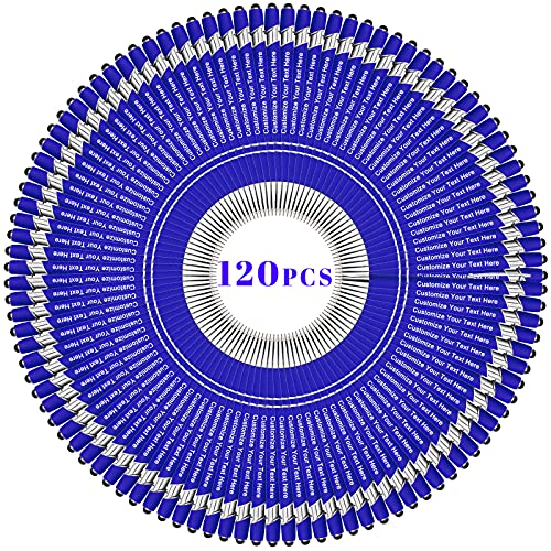 BVlleorueoi Bis Zu 300 Stück Personalisierbarer Kugelschreiber, Personalisierter Metall Stift mit Stylus, Kugelschreiber mit Namen, Logo, Nachricht Gravur Geschenk für Frauen Männer-120 Stück von BVlleorueoi