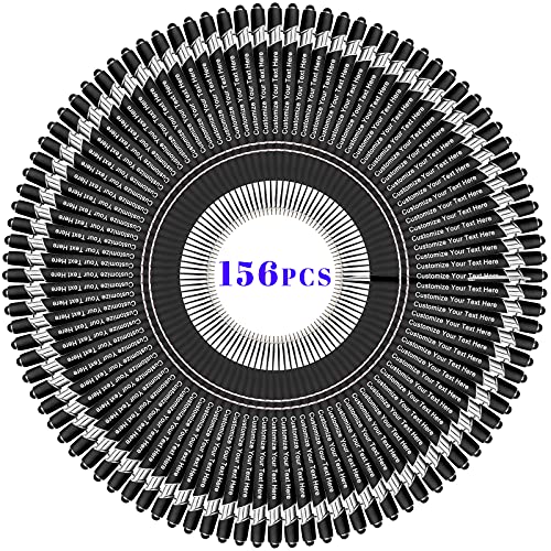 BVlleorueoi Bis Zu 300 Stück Personalisierbarer Kugelschreiber, Personalisierter Metall Stift mit Stylus, Namen, Logo, Nachricht Gravur Geschenk für Frauen Männer-156, Schwarz von BVlleorueoi