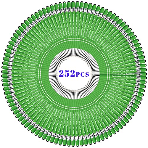 BVlleorueoi Bis Zu 300 Stück Personalisierbarer Kugelschreiber, Personalisierter Metall Stift mit Stylus, Kugelschreiber mit Namen, Logo, Nachricht Gravur Geschenk für Frauen Männer-252 Stück von BVlleorueoi