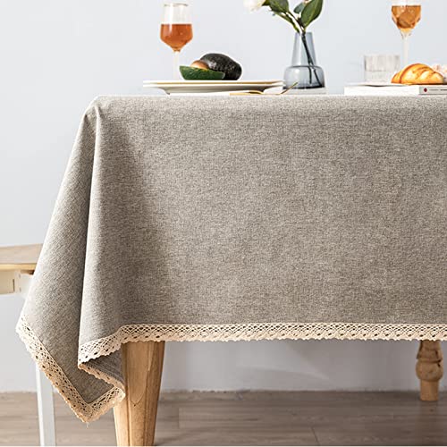 BWCKMTSC Rechteckige Tischdecke, 120 x 170 cm, wasserdicht, knitterfrei, staubdicht, waschbar, Polyester-Tischdecke für den Esstisch in der Küche von BWCKMTSC