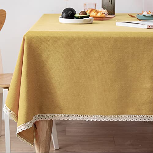 BWCKMTSC Rechteckige Tischdecke, 120 x 170 cm, wasserdicht, knitterfrei, staubdicht, waschbar, Polyester-Tischdecke für den Esstisch in der Küche von BWCKMTSC