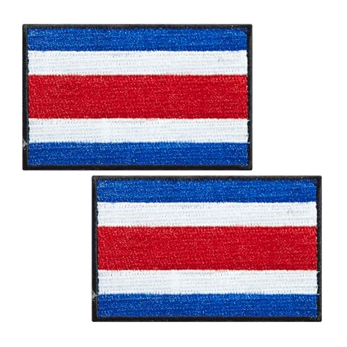 BWXBWX Costa Rica Flags Patch Costa Rica Flag Embroidered Patches Costa Rica Flags Military Tactical Patch (2Pack) von BWXBWX