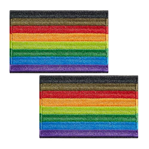 BWXBWX Philadelphia Flags Patch Pride Rainbow Flag Embroidered Patches LGBTQ Gay Flags Military Tactical Patch 2Pack (Made in USA) von BWXBWX