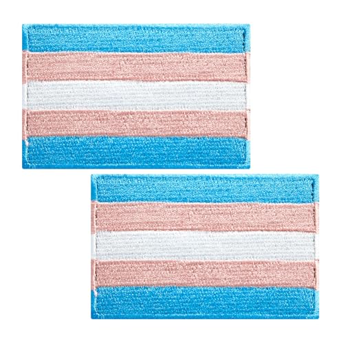 BWXBWX Transgender Flags Patch Pride Rainbow Flag Embroidered Patches LGBTQ Gay Flags Military Tactical Patch 2Pack (Made in USA) von BWXBWX