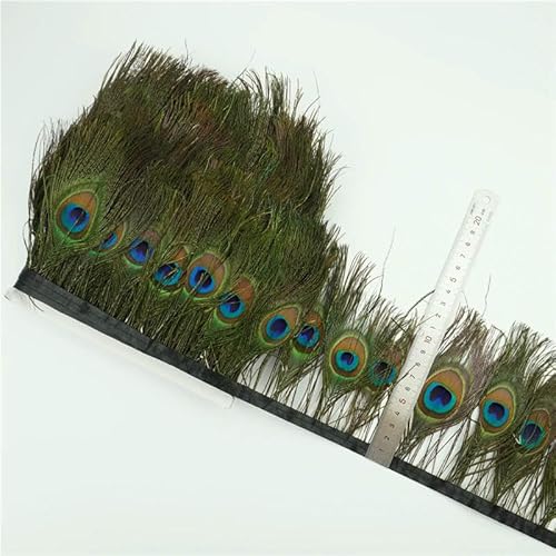 1 Meter/Lot Natürliche Fasanfeder-Borten, Fransen Hahnfedern, Pfauenfedern, Pfluma-Bänder zum Basteln, DIY, Dekoration für Kleidung, Nähen 1 Meter/Lot Natürliche Fasanfeder-Borten, Fransen Hahnfedern, Pfauenfedern, Pfluma-Bänder zum Basteln, DIY, Dekoration für Kleidung, Nähen von BXVXWKJXKR