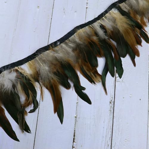 1 Meter natürliche Fasanenfedern, Besatz, Huhn, Pfauenfeder, Fransen für Kostüm, Kleidung, Nähen, Hochzeitszubehör 1 Meter natürliche Fasanenfedern, Besatz, Huhn, Pfauenfeder, Fransen für Kostüm, Kleidung, Nähen, Hochzeitszubehör von BXVXWKJXKR