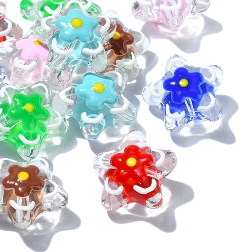 10 Stück handgefertigte Bumpy Lampwork Glasperlen Ozean Meer Tier Perlen Octopus Perlen Abstandshalter für Armband DIY Schmuckherstellung von BXVXWKJXKR