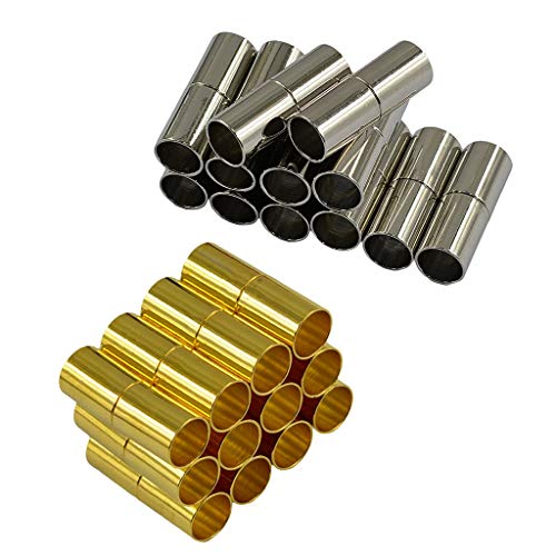 24 Sets 4 mm Lederschnur-Endkappe/Magnetverschluss, Schmuckherstellung von BXVXWKJXKR