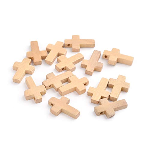 50 Stück natürliche runde Holzperlen, 20 mm großes Loch, unlackierte Holzkugel-Abstandshalter, lose Perlen für Makramee-Handwerk, DIY-Schmuckherstellung, Heimdekoration, Loch: 9 ~ 10 mm, Kreuz: 22 x von BXVXWKJXKR