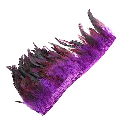 Feathers Craft Fransenborte Makramee Dekor Handdekor Nähen Handwerk Pfau zum Basteln für Handwerk Großer Hahnschwanz DIY Bastelmaterial Spitze Dekorieren von BXVXWKJXKR