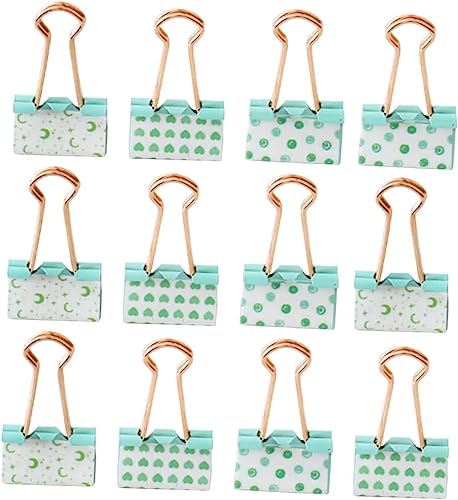 Binder Clips, Clip für Notizen, 12 Stück Tailip Dovetailip Heavy Duty Aktenordner, farbige Aktenordner, robuste Dokumentenmappen, dekorative Binderips for das Büro von BYALORTEX