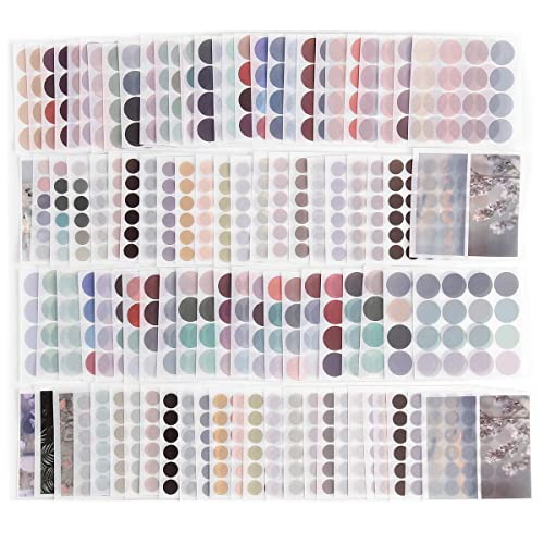 BYCUFF 100 Blatt Aquarell Polka Dot Aufkleber Journaling ZubehöR Scrapbooking DIY Farbetikett Washi Aufkleber Schreibwaren von BYCUFF