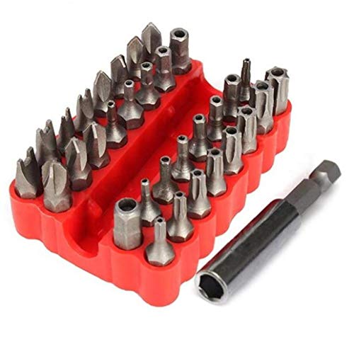 BYFRI 33pcs / Set Sicherheits-Tamper Proof Schraubendreher Bit Spanner Stern Bohranordnungshalterung Spanner Schraubendreher Stern Hex-Halter Rod Torx Hex Spanner von BYFRI