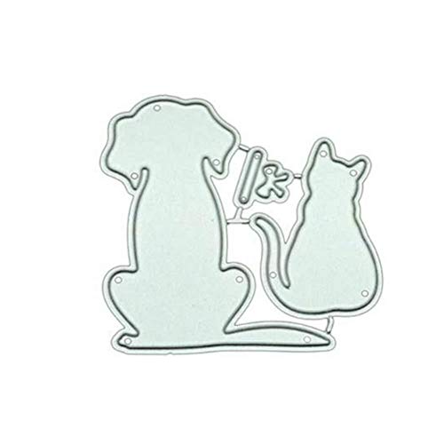 BYFRI Stanzformen Für Die Karte, Hund Katze Metallschneideisen DIY Scrapbooking Papierkarten Foto-Album-dekor-Kunst Craft Embossing Stencil Stanzen Schablone Geschenke von BYFRI