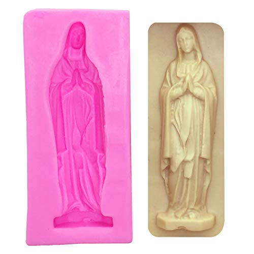 Nette Jungfrau Maria Lustige Madonna DIY 3D Silikon Formenbau Eisblock Süßigkeit Fondant-schokoladen-seifen-Kuchen Mousse Jelly Dekorieren Backen Werkzeug von BYFRI