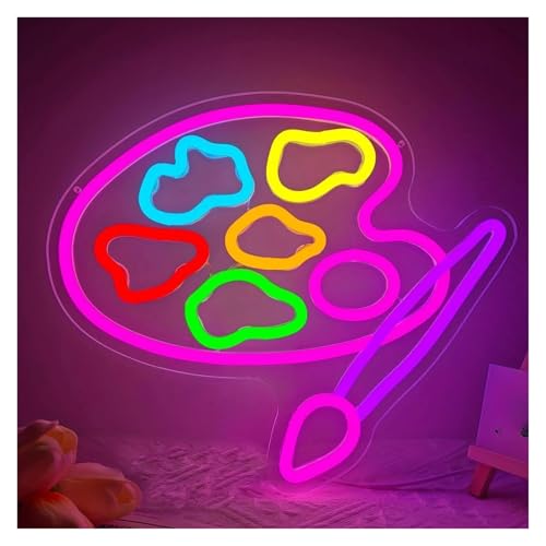 BYNGQW AtmosphäreHeimdekoration Neonschild Mit Farbpalette, USB-betrieben, Dekor, Studio, Zimmer, LED-Zeichnungslicht Für Klassenzimmer, Kinderzimmer, Zeichenzimmer von BYNGQW