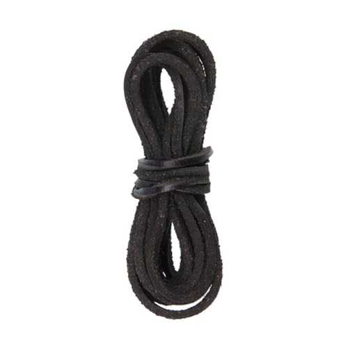 BYNYXI Geflochtenes Lederband 4mm in brauner Farbe, 4 Meter Länge PU Lederband für DIY Schmuck Handwerk Basteln Handgemachte Dekoration Schwarz von BYNYXI