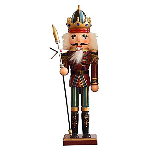 BYNYXI Nussknacker Soldat Figur, 30cm Weihnachten Nussknacker Holzfigur Traditioneller Nussknacker Figur Groß Dekofigur Festliche Klassischer Nussknacker Soldat Weihnachts Dekoration von BYNYXI