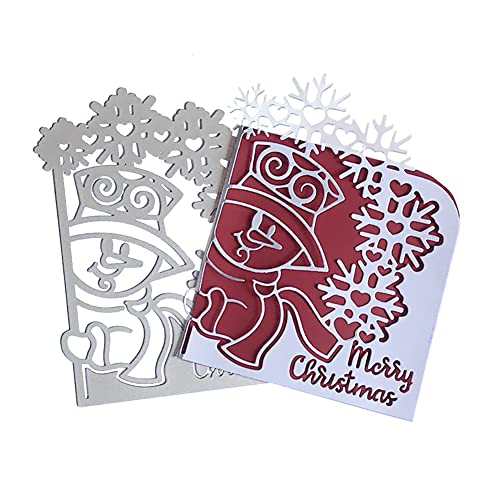 BYNYXI Stanzschablonen Weihnachten Stanzformen Prägeschablone Weihnachtsstanzschablonen Cutting Dies Stanzformen für Weihnachtsdeko DIY Scrapbooking Karten Handwerk Geschenk von BYNYXI