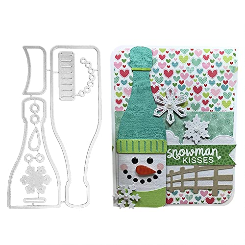 BYNYXI Weihnachten Stanzschablonen Stanzformen Prägeschablone Cutting Dies Prägung Schablone Stanzformen für DIY Weihnachten Dekor Papier Karten Scrapbooking Geschenk Weihnachtsschneemann von BYNYXI