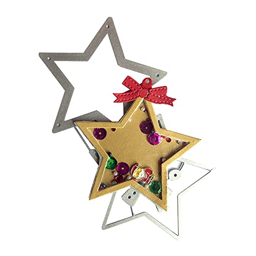 BYNYXI Weihnachten Stanzschablonen Stanzformen Prägeschablone Cutting Dies Weihnachtsdeko zum Basteln Stanzformen für Scrapbooking DIY Kartenbasteln Geschenke Stern von BYNYXI