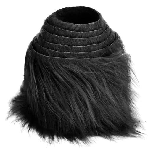 Kunstfell Band, 10cmx150cm Kunstpelz zum basteln Furry Faux Precut Strips Plüsch Pelz Fell Stoff Fluffy Flauschige Dekoband für Weihnachten Gnome Beard Santa Hair DIY Kunstfell Basteln Dekoration von BYNYXI