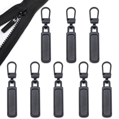 BYXG Reißverschluss Zipper, Reißverschluss Zieher, Ersatzteile Reißverschluss Zipper, Metall Zipper Pull, Abnehmbares Metall Zipper Pull, Reißverschluss Ersatz, für Geldbörse, Jeans, 8 Stück von BYXG