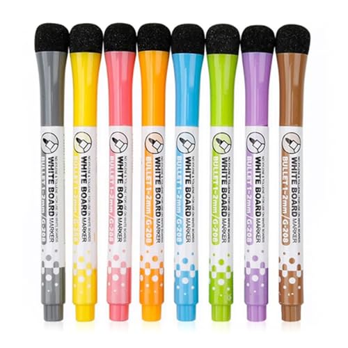 BYYLECL Magnetische, trocken abwischbare Whiteboard-Marker, abwischbar, trocken abwischbar, trocken abwischbar, 8 Stück von BYYLECL