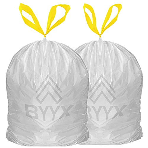 BYYX Müllbeutel, 50 l, stark, hoch, weiß, für den Innenbereich, für Büro, Küche, Schlafzimmer, 50 l, 100 Stück von BYYX