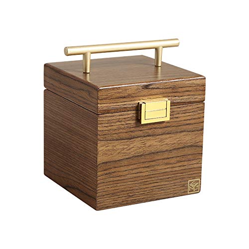 BZBZB Aufbewahrungsbox, Schmuck-Organizer, 3-lagige Schmuckschatulle, luxuriöser großer Holz-Organizer, Geschenketui für Ohrring-Ring-Halter, Uhrenständer, Schmuck-Au von BZBZB