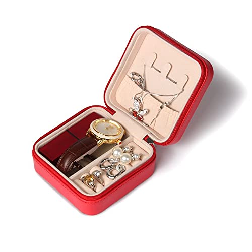 BZBZB Aufbewahrungsbox, Schmuck-Organizer, Schmuckschatulle, kleine Uhr, Lippenstift, Aufbewahrungsbox, Damen-Geschenk, PU-Leder, Reise-Schmuck-Aufbewahrungsbox, Sch von BZBZB