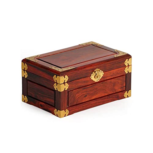 BZBZB Aufbewahrungsbox, Schmuck-Organizer, chinesische Retro-Schmuckschatulle, Aufbewahrungsbox, Kosmetikbox, Ring, Ohrring, Halskette, Armband, Uhr, kleine Schmuck- von BZBZB